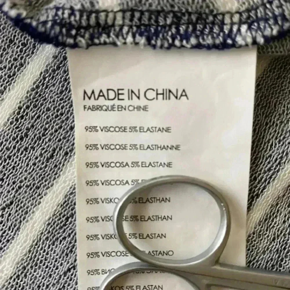 Club Monaco Kadeejah Striped Asymmetrical Long Sleeve Top Size S - Picture 10 of 13